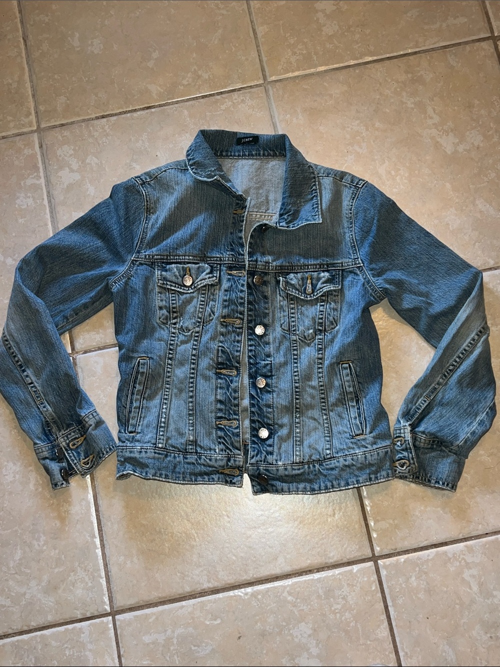 J. Crew Y2K Denim Jacket - Women's Casual Button-Up